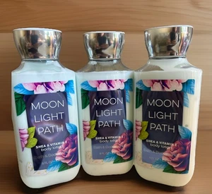 3 BATH & BODY WORKS MOONLIGHT PATH 24 HOUR MOISTURE BODY LOTION SHEA VITAMIN E - Picture 1 of 4