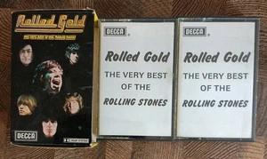 Rolling Stones "Rolled Gold - Very Best Of" Double Cassette in Yellow Slip Case - Picture 1 of 11