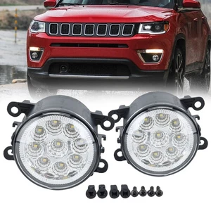 For Jeep Compass 2017 2018 2019 PAIR LED Bumper Fog Light Driving Lamp W/ Bulbs - Picture 1 of 20