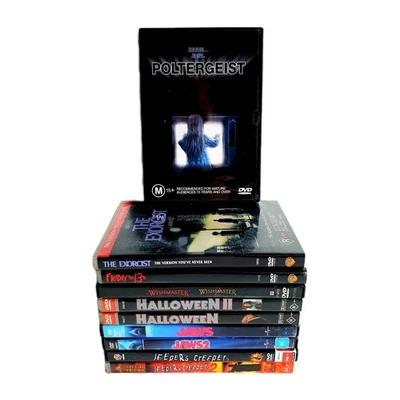 Horror Classics 11 x DVD 70s 80s 90s 2000's Mixed Region Gift Set Jaws Exorcist  - Image 1 of 4