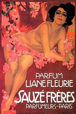 PERFUME LIANE FLEURIE SAUZE FRERES PARÍS MUJER PERFUME ANUNCIO VINTAGE PÓSTER REPRO Foto 1 de 3