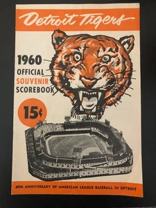 Detroit Tigers 1960 Scorebook vs Indians - Picture 1 of 3