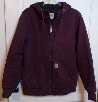 Carhartt Mujer Rain Defender Forrado con Edredón Sudadera con Capucha Cremallera Completa Chaqueta Borgoña M 8/10 Foto 1 de 4