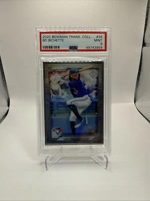 2020 Bowman Bo Bichette Transcendent Collection Rookie /100 Blue Jays PSA 9 - Image 1 of 3