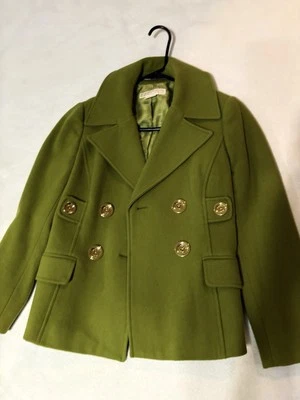 Chaqueta Michael Kors Xs/xp Abrigo Botón Verde Mujer Muy Buen Estado Foto 1 de 4