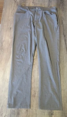 Callaway 男式 34x32 灰色条纹性能 4 口袋高尔夫裤 — 第 1/4 张图片