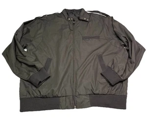 VTG Cotton Traders Windbreaker Jacket Mens Brown Bomber Lightweight Lined Sz L - Picture 1 of 11