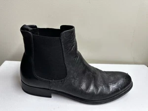 Robert Graham Herren Dawson Chelsea Gr. 10 Stiefel geprägt Totenkopf Rosen schwarz - Bild 1 von 8