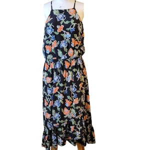 Joie Large Women dress maxi silk flower long soft adjustable strap sleeveless - Picture 1 of 13