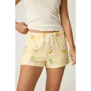 P.J. Salvage Ananas Blumendruck Lounge Aloha Hour Pyjama Shorts Größe Medium - Bild 1 von 10