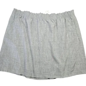 Mercantile J Crew Gray Mini Skirt Stretch Elastic Waist Lined NEW Womens Size 20 - Picture 1 of 9