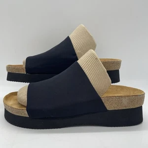 Naot Womens 41 (US 10) Shoes Alana Leather Sandals Black Stretch Slide Slip-On - Picture 1 of 12