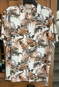 Camisa Jack O’Neill Calce Relajado Surfista Abotonada Talla XL Marrón Floral Tropical - Imagen 1 de 6