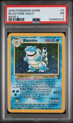 2000 Pokemon Base Set 2 Holo Blastoise #2 PSA 1 - Image 1 of 2