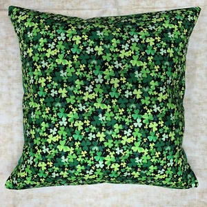 Shamrock Irish Luck Lucky Leprechaun Cushion Cover Case fits 18" x 18" Cotton - Picture 1 of 2