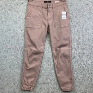 Mavi Ivy Jeans Women's Size 27/28 Maroon Mid Rise Slim Cargo Zipper Ankle NEW - Picture 1 of 11