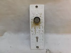Placa de puerta antigua del siglo 1800 estilo victoriano acabado pintado original adornado - Imagen 1 de 6