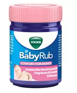 Vicks BabyRub beruhigende Dampfsalbe Komfort für Babys, Erkältungs- & Hustenlinderung 50 ml - Bild 1 von 3
