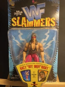 WWF JAKKS PACIFIC SLAMMERS SERIES 1 BRET "HIT MAN" HART ACTION FIGURE - Picture 1 of 2