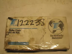NUOVO CON SCATOLA CATENA A RULLI TSUBAKI RS40 RIV ANSI 40 RIVETTATA 2 PIEDI A0233 - Foto 1 di 3