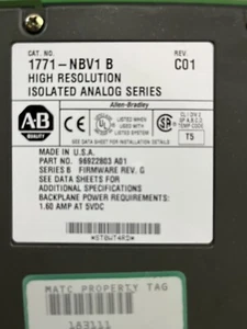 ALLEN BRADLEY AB 1771-nbv1 b UNIVERSITY SURPLUS WE SHIP INTERNATIONAL - Picture 1 of 4