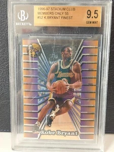 1996-97 Stadium Club Members Only #55 Kobe Bryant RC Rookie GEM MINT BGS 9.5 - Picture 1 of 11