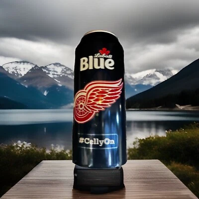 DETROIT RED WINGS.16oz  LABATT BLUE BEER 16oz Empty From The Bottom - Image 1 of 4
