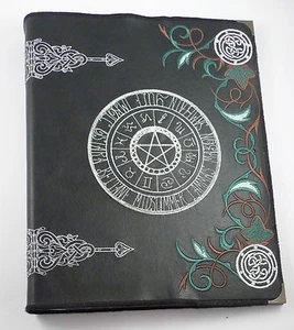 Cuapeladora de anillo cubierto de cuero sintético rueda del año/archivo/BOS- Wiccano/pagano/bruja - Imagen 1 de 3