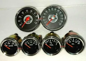 Kit Smiths - Elec Temp + Aceite + Combustible + Voltio + Velocímetro + Velocímetro 80 mm B/C - Imagen 1 de 3