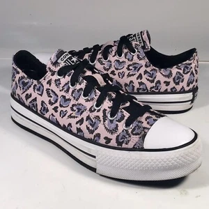 Converse Chuck Taylor CTAS Eva Lift OX Heart Print Platform Sneaker Youth Size 5 - Picture 1 of 11