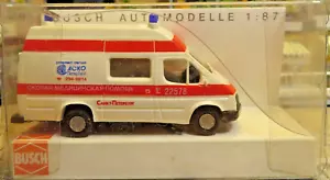 Busch 43786 1:87 H0 Ford Transit Ambulance Russland St. Petersburg NEU OVP - Bild 1 von 4