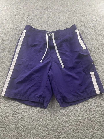 Baltimore Ravens Swim Trunks Mens Extra Large XL Purple White Bathing Suit 1191 Cover