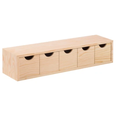 Cómoda Mini de Madera Multiuso Con 5 Cajones CM 56x13x12h para Muebles - Imagen 1 de 2