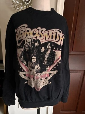 Eleven Paris black Aerosmith graphic front and back sweatshirt Medium - Image 1 of 3