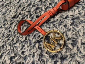 Michael Kors Schlüsselanhänger Gold Melone Rosa Leder - Bild 1 von 6