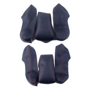 3Pcs Leather Center Armrest Box Case Cover Set Fit For Honda Civic 16-17 Black - Picture 1 of 5