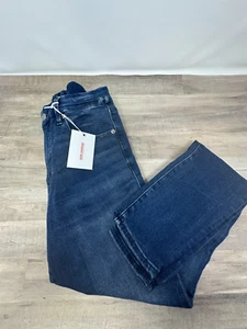Good American Good Waist~Crop~Jean skinny blu vita alta~donna 6/28~nuovo senza etichette~elastico - Foto 1 di 11