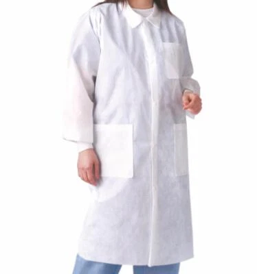 30 Ct Box of Medline NONSCW100 Non-Sterile, Single Use Lab Coats - Image 1 of 3
