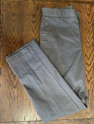 Calça chino Lands End uniforme masculina ferro mistura joelho frente lisa tamanho 18 nova sem etiquetas - Imagem 1 de 4