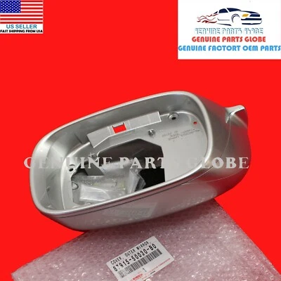 GENUINE LEXUS 01-03 LS430 PASSENGER OUTER SILVER 1C0 MIRROR COVER 87915-50030-B0 - Image 1 of 3