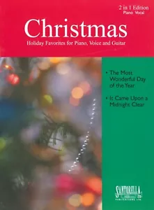 Christmas 2 In 1 Piano Vocal Sheet Music Most Wonderful Day Upon Midnight Clear - Picture 1 of 4