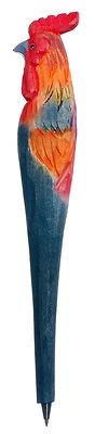 Bolígrafo de madera tallada a mano para gallo animal hecho a mano hecho a mano 216a Foto 1 de 4