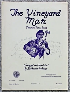 The Vineyard Man Noten 1957 Französisches Volkslied Wein Traube - Bild 1 von 1