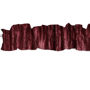 lovemyfabric Crinkle Crushed Taffeta Curtain Sleeve Topper Window Treatment - Picture 1 of 19