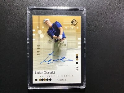 2002 SP Authentic Golf LUKE DONALD #96 PGA Rookie RC Signed Auto  GOLD  /100 - Image 1 of 4