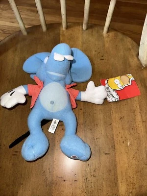 Los Simpson Peluche Picazón Ratón Azul Peluche Rata Juguete Muñeca Juguete 11" Con Etiquetas Nuevo de Lote Antiguo Foto 1 de 4