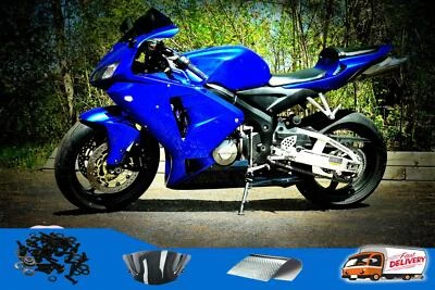 Carenagem de plástico ABS azul injeção compatível com Honda CBR600RR 2005-2006 k085 - Imagem 1 de 4