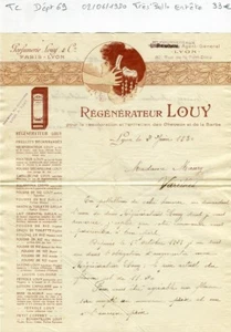 Dépt 69 - Lyon 87 Rue de la Part Dieu - Belle Entête Parfumerie & Coiffure 1930 - Picture 1 of 1