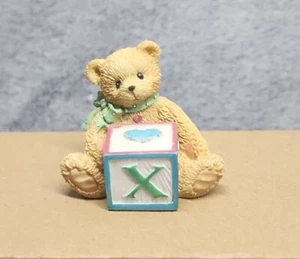 1995 Enesco Cherished Teddies Alphabet Block Letter "X", 158488X - Picture 1 of 3