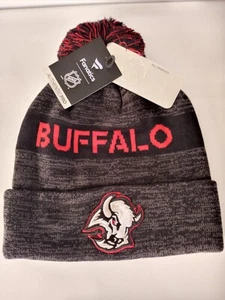 Red/Black Fanatics New w/Tag STITCHED/Knit BUFFALO SABRES Goat Head WINTER HAT - Picture 1 of 4